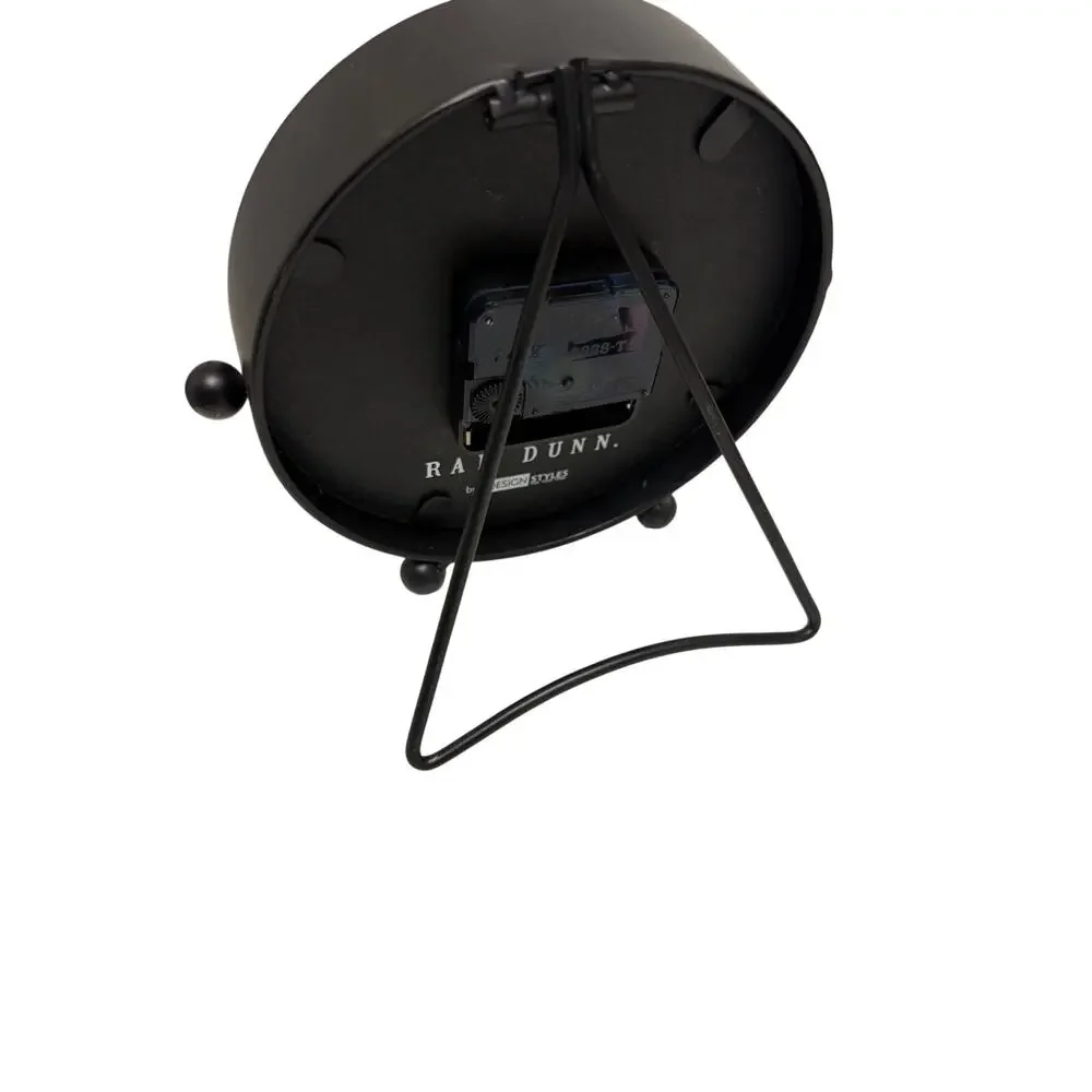 RAE DUNN ROUND Black CLOCK BATTERY OPERATED